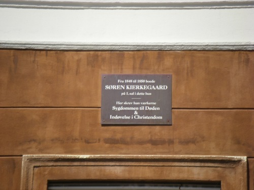A Søren Kierkegaard plaque... that I found all by myself!  Be proud, be very proud.